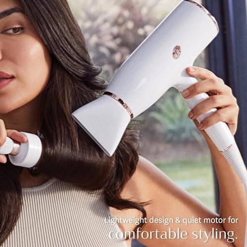 T3 AireLuxe Professional Ionic Hair Dryer and Brush Set, with 5 Heat and 3 Speed Settings, Ion Generator, Cool Shot, Includes Paddle Brush and 2.5" Round Brush 9