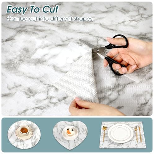 Drawer and Shelf Liner, Non-Adhesive Kitchen Cabinet Liners,Strong Grip Non-Slip Waterproof Washable Mats,Durable Bathroom Cupboard Shelves Mat, Dresser White Stripes, 12 in x 10 FT 5