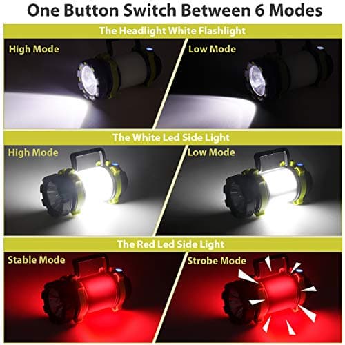 BOBKID 2 Pack Camping Lantern, Outdoor LED Camping Light, Rechargeable Flashlights with 1000LM, 6 Modes, IPX5 Waterproof Portable Emergency Camp Light for Hurricane Survival - Green 2