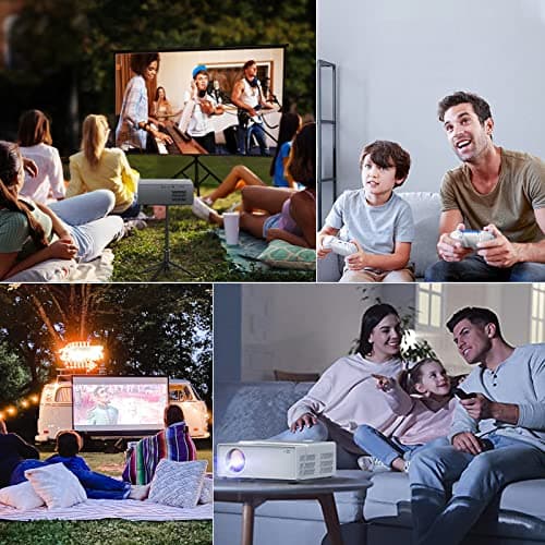5G WiFi Bluetooth Movie Projector, Real Native 1080P Outdoor Projector for Home Theater Movies, Synchronize Smartphone, Compatible with USB/TV Stick/HDMI 9