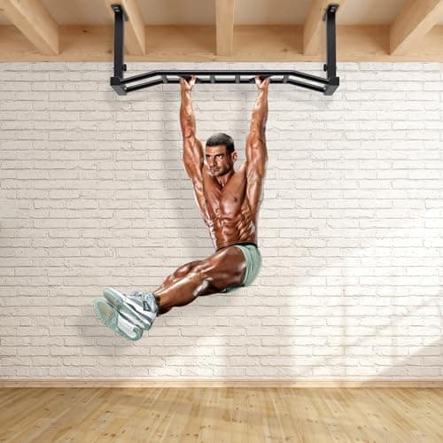 Kipika 48" Ceiling Mounted Pull Up Bar, Heavy Duty Multi-Grip Chin Up Bar,Mounted Pull Up Bar,Height Adjustable, Ideal for Home Gym and Strength Training 7