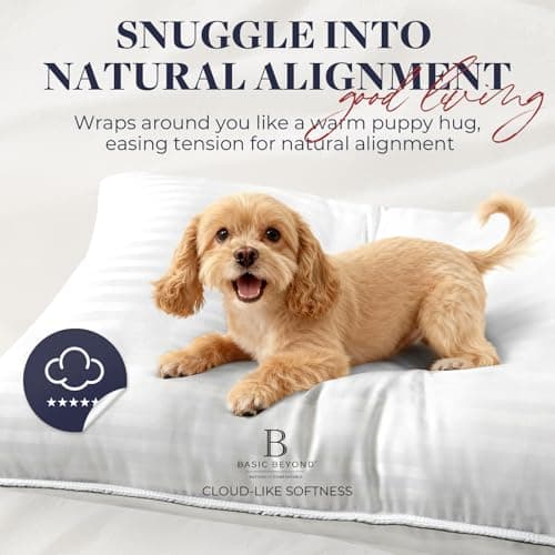 Basic Beyond King Size Bed Pillow - 2 Pack Hotel Collection Super Soft Down Alternative Pillow for Sleeping, 20x36 Inches 9