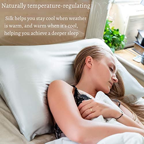 CELESTIAL SILK 100% Pure Mulberry Silk Pillowcase Premium 25 Momme for Hair and Skin Charmeuse Silk on Both Sides of Cover -Gift Wrapped- Hidden Zipper Closure (Standard, Vintage Pink) 5