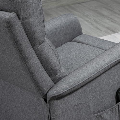 HOMCOM Power Lift Recliner Chair for Elderly, Easy Assembly, Fabric Lift Chair for Adults, Recliner Sofa with Remote Control, Side Pockets for Living Room, Gray 9