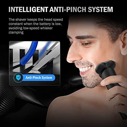 Electric Shaver Razor for Men Face,3D Rechargeable Rotary Shaver,Anti-Pinch Electric Razor for Shaving Face,Magnetic Shaver Head,Ergonomic Handle Easy Use,Gift for Dad Husband,Home Car Travel Gifts 7