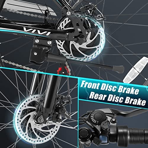 Vivi Electric Bike for Adults 1000W Peak Commuter Ebike, 26" Electric City Cruiser Bicycle 22MPH Ebikes for Adults with 48V Removable Battery, Up to 50 Miles, 7 Speed, SGS Certified to UL2849 9