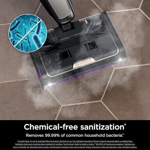 Shark Steam Pickup Lightweight 3-in-1 Steam Mop Cleaner Picks Up Debris, Deep Scrubs & Steam Sanitizes - All At Once for Home with Sealed Hard Floors like Hardwood, Tile & Laminate, SD201 5