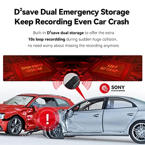 DDPAI Dash Cam Front, 1944P Car Camera with Sensor, Wi-Fi & App, Car Dashboard Camera Recorder 2.4" LCD Screen,Parking Mode,G-Sensor,Super Capacitor, Z40 Single Front 5