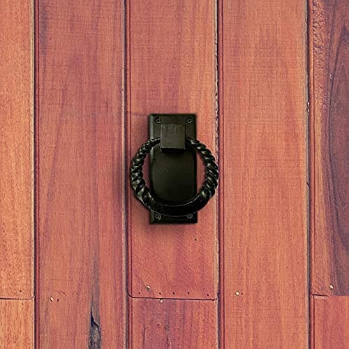 Akatva 'Kasai' Black Cast Iron Door Knocker - Powder Coated Exterior Home Door Knocker 8