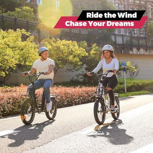 Windone E20 Electric Bike for Adults, Max 20 MPH Speed & 40 Miles Range, 20''×3.0'' Tire and 350W Motor Electric Bicycle, 7 Speed Shimano for Urban Commuters, Removable Battery, Ebike 8
