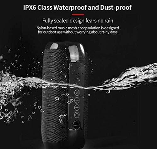 TG117 BT Outdoor Speaker Waterproof Portable Wireless Column Loudspeaker Box with TF Card FM Radio (Black) 3