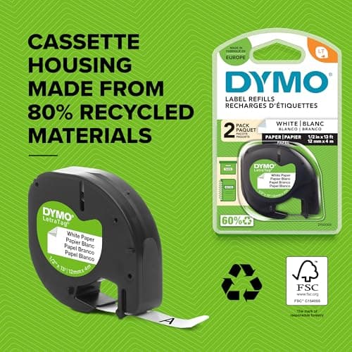 DYMO LetraTag LT-100H Handheld Aesthetic Label Maker, ABC Keyboard Label Printer with Easy-to-Use, 13 Character LCD Screen, Great for Home & Office Organization, Pink 8