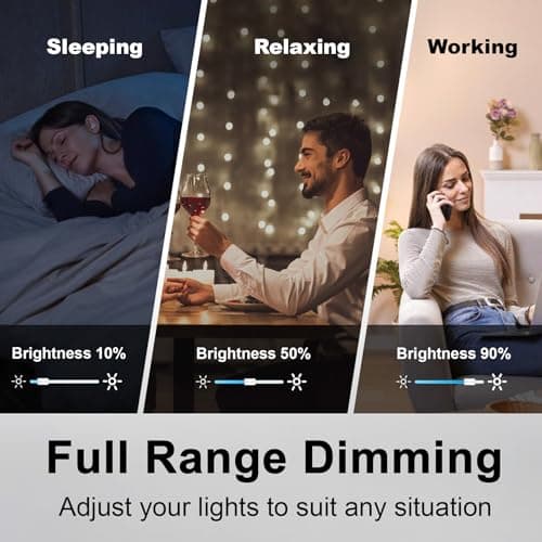 BESTTEN 2 Pack Dimmer Light Switch, Universal Lighting Control, Single Pole or 3 Way, Compatible with LED Dimmable Lamp, CFL, Incandescent, Halogen Bulb, Decorator Wallplate Included, UL Listed, White 6