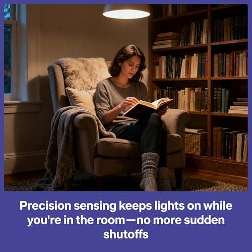 Lutron Maestro Motion Sensor Dimmer Switch for Bathroom, Garage, Laundry Room, and Closet, Occupancy and Vacancy Sensor, Single-Pole/Multi-Location, No Neutral Required, MSCL-OP153M-WH, White 7