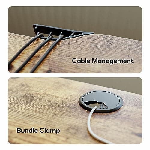 FAMISKY Electric Standing Desk, 63 x 24 Inches Height Adjustable Desk, Ergonomic Home Office Computer Workstation with Vertical Splice Board, Rustic Brown 9