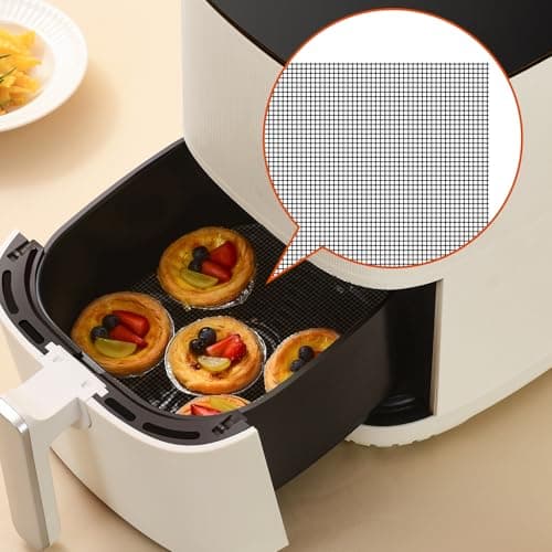 for Ninja Foodi Reusable Air Fryer Liners 12x12inch, 3x Air Fryer Liners+3x Mesh Sheets, Baking/Grill/Microwave, 450°F Square Oven Liners for Ninja SP101/SP201/SP301/SP351 Air Fryer Accessory 6