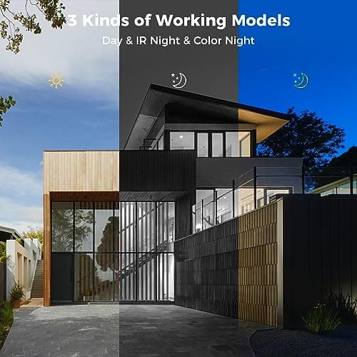 Hiseeu Wireless Security Camera System, 4PCS 5MP Outdoor Camera with 10in LCD 1T HDD, 2-Way Audio, PTZ, Color Night Vision, Motion Alert, IP66 Waterproof, Auto Tracking, 2.4G WiFi, No Monthly Fee 5