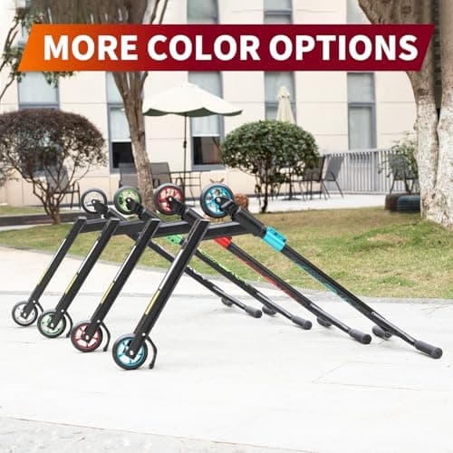 MEE GOO Pro Freestyle Stunt Scooter Trick Scooter Lightweight Alloy Deck with Aluminum Alloy Wheel Frame Bearing Up to 220 LB for Intermediate and Beginner Skate Park ABEC-10 Bearings (Red) 6