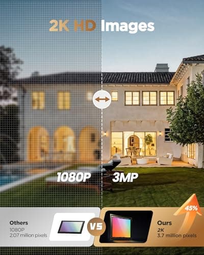 BECAMSO Security Cameras Wireless Outdoor Battery: 2K WiFi Camera Indoor for Home Security System - CCTV Camera Waterproof Night Vision Camaras de Seguridad para Casa Inalambricas 5