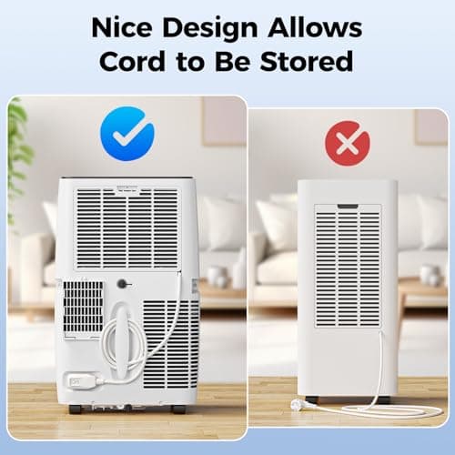 2025 New Portable Air Conditioner 12000 BTU with Built-in Dehumidifier, 4-in-1 AC Unit with Heater & Fan, Cools & Heats Space up to 500 sq ft, Remote Control and Window Kit Included, White 6