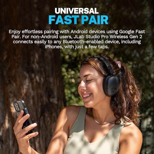 JLab Studio Pro+ Bluetooth Wireless Over-Ear Headphones, Black 5