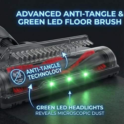 Cordless Vacuum Cleaner, 550W 48kPa 60 Mins Runtime Vacuum Cleaners for Home, Stick Vacuum with Intelligent Display, Rechargeable Battery and Anti-Tangle Brush, Perfect for Pet Hair/Carpet/Floors 5