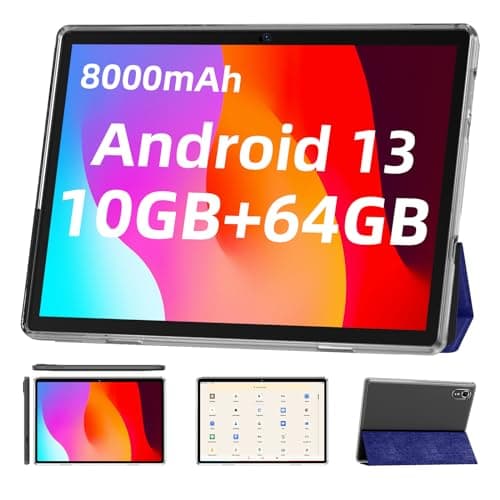 2024 Tablet 10 inch, Android 14 Tablets, 64GB+512GB Expand, 2.0GHz Processor, HD IPS TouchScreen, 6000mAh Battery, 5G/2.4G WiFi,Bluetooth 5.0,GPS, Split Screen Support, Widevine L1 (K12CP30 Blue)
