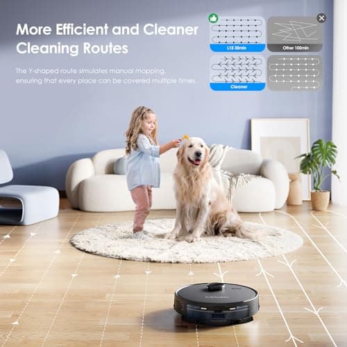 Lubluelu L15 Robot Vacuum 5000Pa,3 in 1 Robot Vacuum and Mop Combo,LiDAR Navigation,5 Maps,30 No-go Zones, WiFi/App/Alexa,Auto-Charging,Robot Vacuum Cleaner for Pet Hair, Carpet, Hard Floor 6
