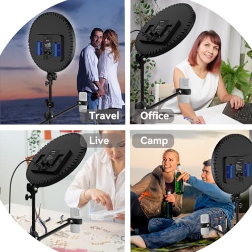 Large Barber Light with72 inch Stand, 55W 6500K Full-Screen Selfie Light Ring, 360 Phone Holder,Remote Controller,Box,Black,There are for You to Choose from.(Black, 13) 8
