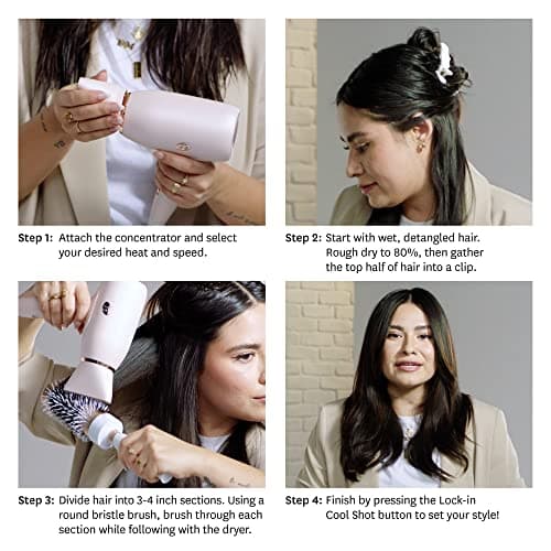 T3 Afar Lightweight Travel-Size Hair Dryer with Auto Dual Voltage, Folding Handle, Fast Drying, Lightweight and Ergonomic, Frizz Smoothing, Multiple Heat and Speed Combinations 12