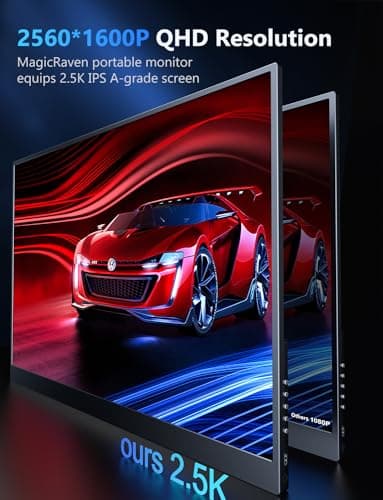 2.5K Portable Gaming Monitor, 18" 144Hz IPS Portable Laptop Monitor, Second Screen Dual USB C HDMI Computer Gaming Display with Speakers & Smart Cover, Travel Monitor for PC Phone PS4/5 Xbox Switch 4