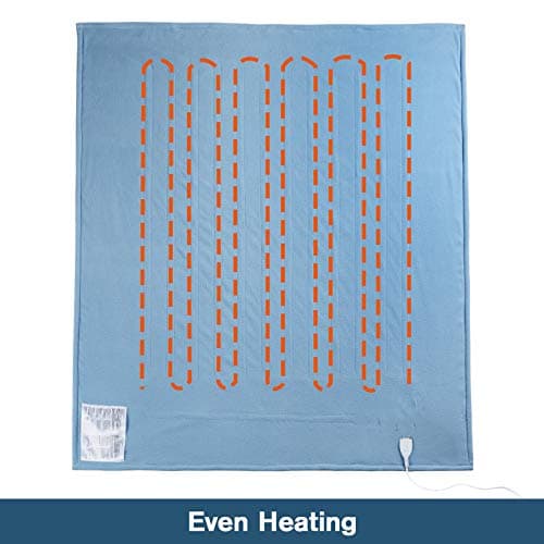 STONECREST Reversible Electric Blanket Heated Throw, 50"x60" Heating Blanket with 5 Setting Controller, 4 Hour Auto-Off, Overheating Protection, ETL Certified, Machine Washable(Slate Blue, 50"x60") 6