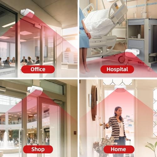CallToU Wireless Motion Sensor Alarm Indoor Motion Detector Alarm, Bed Alarms for Elderly Dementia Patients, Motion Sensor Door Chime with 500 FT Range, 5 Adjustable Volume 2 Sensor + 1 Receiver 3