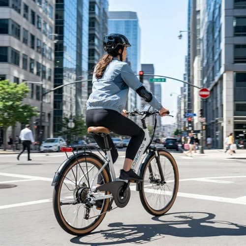 EDIKANI Electric Bike for Adults 25MPH 1500W Peak 26" Comfortable Step-Through Ebike with 48V Internal Battery Adjustable Stem Best Electric Bicycle for Women Commuter up to 70 Miles EDM02 5