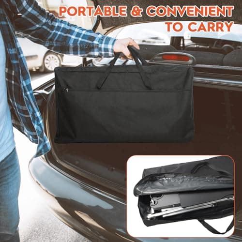 JOUYEK Camping Table, Aluminum Folding Camping Cook Station with Windshield, Upgrade Light Stand, Storage Bag, Quick Installation for Outdoor, Picnic, Cooking 7