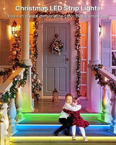 Nexillumi 100ft Waterproof LED Strip Lights with Remote, SMD 5050 Color Changing Music Sync App Control LED Lights for Bedroom, Living Room, Dorms, Room Decor(Strip Lights 50ft x 2) 5