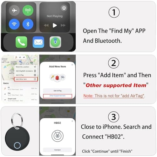 2026 New [Apple MFi Certified] Air Tracker Tags 4 Pack Luggage Tracker Works with Find My (iOS only), Key Tracker, Wallet, Suitcase,Bicycle and More, Replaceable Battery, IP67 Waterproof 7