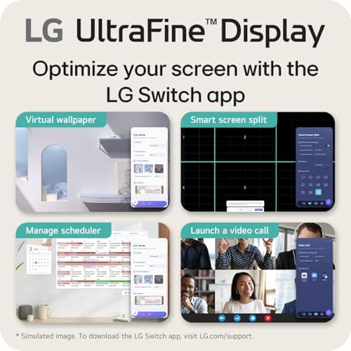 LG 27US500-W Ultrafine Monitor 27-Inch 4K UHD (3840x2160) HDR10 IPS Borderless Design Reader Mode Flicker Safe Switch App HDMI DisplayPort - White 5
