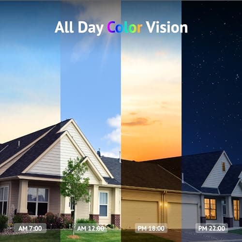 LaView 5MP Security Camera Outdoor with Color Night Vision,3K Wired Cameras for Home Security,IP65 Waterproof Camera, 24/7 Live Video,2 Way Talk,Cloud Storage/SD Slot,Compatible with Alexa(4 Pack) 7