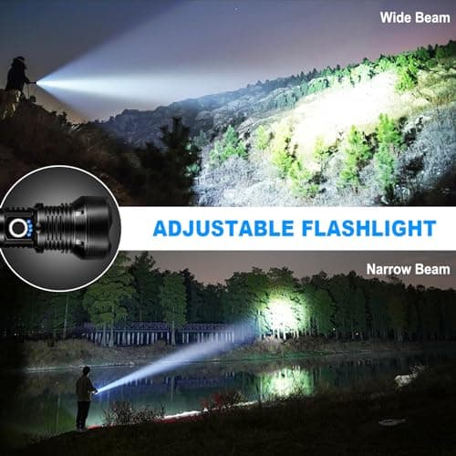 KINGCAESAR Flashlights High Lumens Rechargeable, 2 Pack 90,000 Lumens Super Bright Flashlight, 5 Modes LED Flashlight, IPX7 Waterproof Powerful Flash Light for Home, Outdoor Activities 6