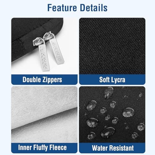 MOSISO Laptop Case 13.3 inch, 13-13.3 inch Laptop Sleeve Bag Compatible with MacBook Air/Pro 13/Pro 14 M5 M4 M3 M2 M1, HP Dell ASUS Lenovo, Neoprene Computer Sleeve Bag with Small Case, Black 4