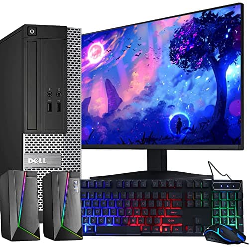 Dell OptiPlex Computer Desktop PC, Intel Core i5 3rd Gen 3.2 GHz, 16GB RAM, 2TB HDD, New 22 Inch LED Monitor, RGB Keyboard and Mouse, WiFi, Windows 11 Pro (Renewed) 12
