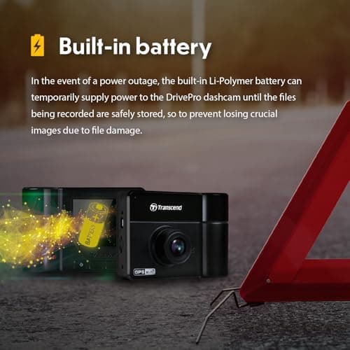 Transcend DrivePro Dash Cam Front and Rear, 2K QHD 1440P+1080P Full HD Car Cam/140°Wide-Angle/180°Rotatable Rear Lens/Night Vision Loop Recording/Head-Up Display/Wi-Fi/GPS GLONASS/ADAS/Support 1TB Max 10