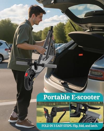 Qlaway Adult Electric Scooter with 350W Motor, 8.5" Solid Tires, Max Speed 19 MPH and 22 Miles Long-Range Portable Portable E-Scooter(Double Braking System & App) 6