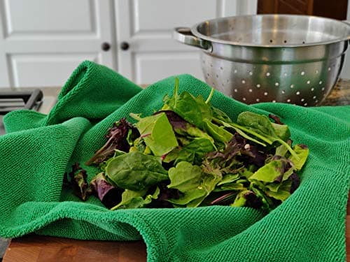 Salad Sling by Mirloco, Lettuce Dryer Towel with Waterproof Liner, Dry Greens in Seconds, Great Alternative to Salad Spinner 5