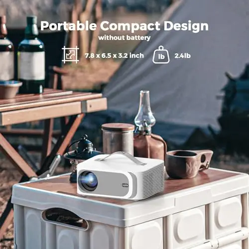 [AI Movin 2.0 OS/2000 ANSI/Official-Apps] Outdoor-Projector-4k with WiFi and Bluetooth, 35W DoIby Audio, AI Auto Focus with HDR10+, Lisowod 4k Support Portable Smart Proyector Compatible with Netflix 8
