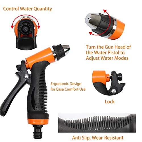 Gioyonil Electric Pressure Washer Pump, 12V 100W Portable High Pressure Power Intelligent Mini Car Water Pump Kit for Auto RV Home Garden Pet Shower 5