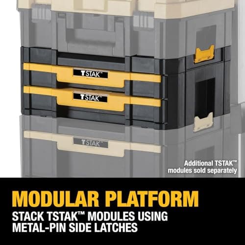 DEWALT TSTAK Tool Storage Organizer with Double Drawers, Holds Up to 16.5 lbs. (DWST17804) 6