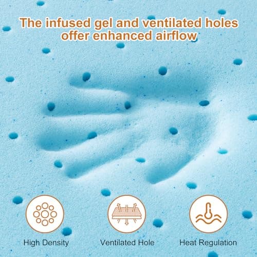 Maxzzz Mattress Topper Queen Size, 2 Inch Gel Memory Foam Mattress Topper with Cover Pressure Relief Soft Bed Topper, Non-Slip Design with Removable & Washable Cover, CertiPUR-US and Oeko-TEX 5