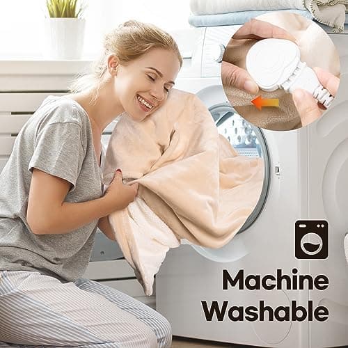 HubiCare Heated Blanket Electric Throw - (50"x 60") Soft Flannel Electric Blanket, Heating Blanket with 4 Time Settings & 6 Heat Settings, Warm Blanket Spirng Student Back to School Gifts Ideas 5